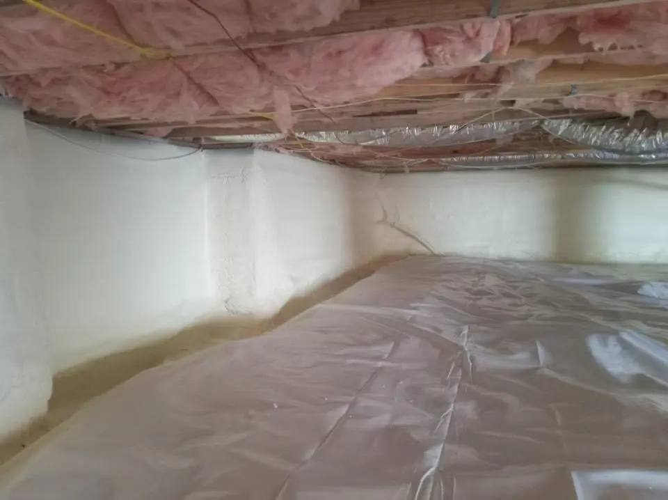 Crawl space encapsulation with closed-cell spray foam for Spray Foam Roofing in Jamul